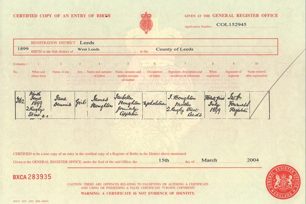jane dennis houghton birth